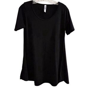 LuLaRoe Women's XS Black Hi-Lo Short Sleeve Top Casual Relaxed Fit